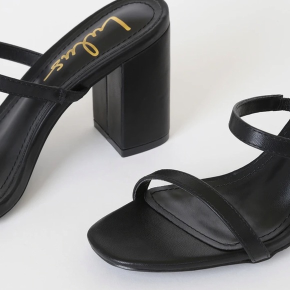 Lulus black chunky heels - Picture 4 of 4